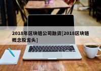 2018年区块链公司融资[2018区块链概念股龙头]